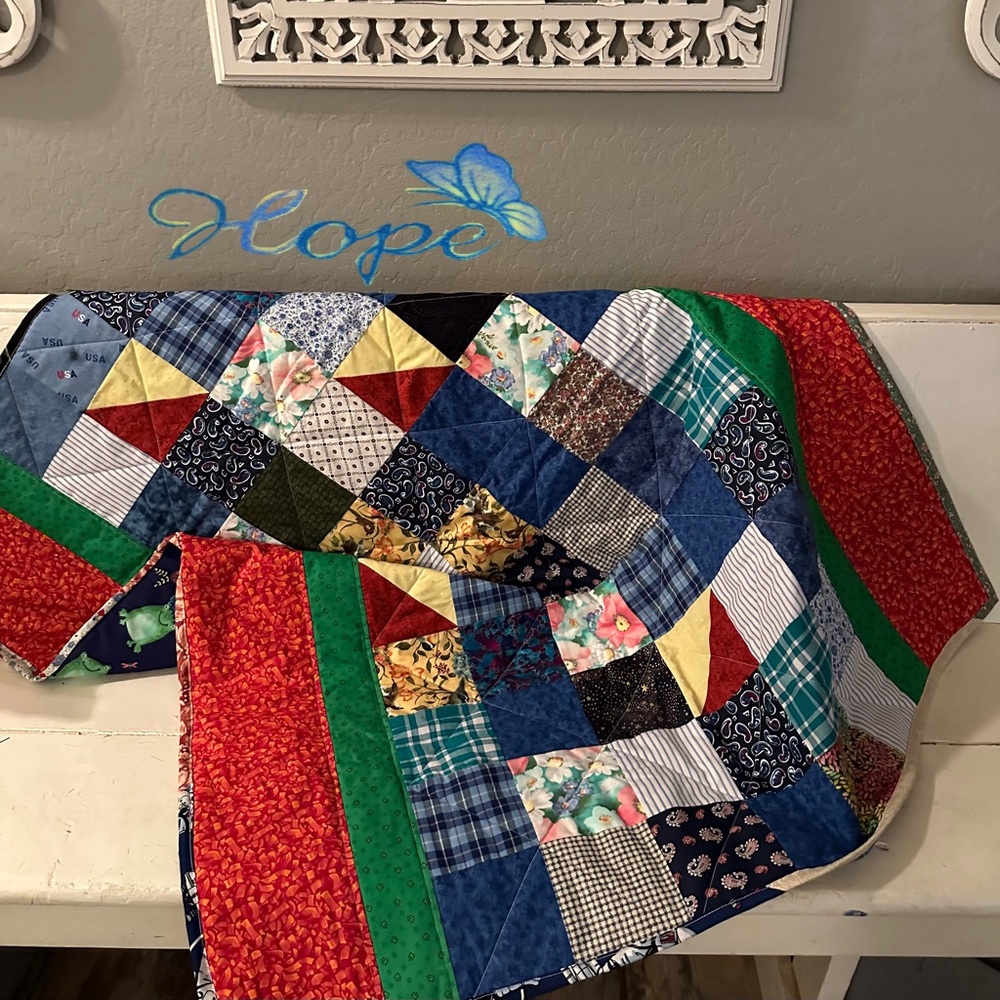 Homemade Quilt Frog Design